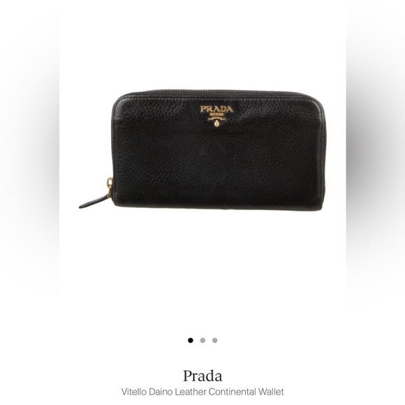 PRADA Vitello Daino Leather Continental Wallet - Picture 1 of 3